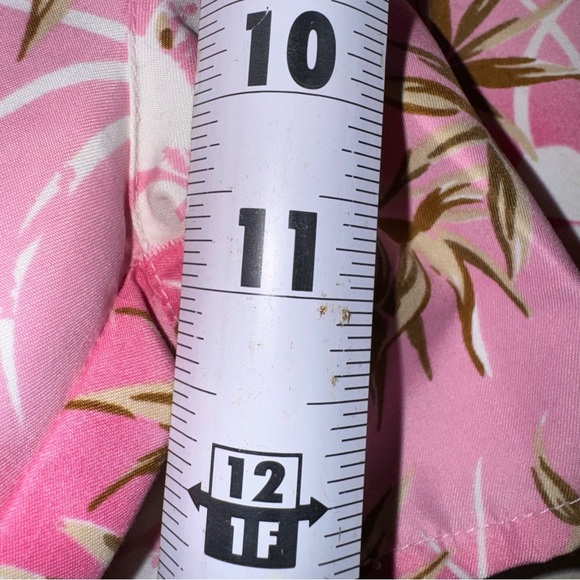 Women’s DKR & Co Swimwear Y2K Camo Floral Pink and Tan Tie Swim Shorts Size: L - Picture 14 of 16